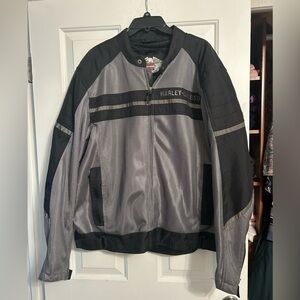 Harley-Davidson Men's Black and Silver Performance Jacket